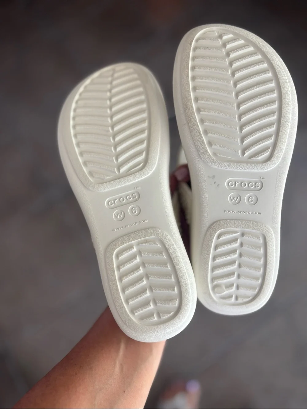 CROCS white sandals
